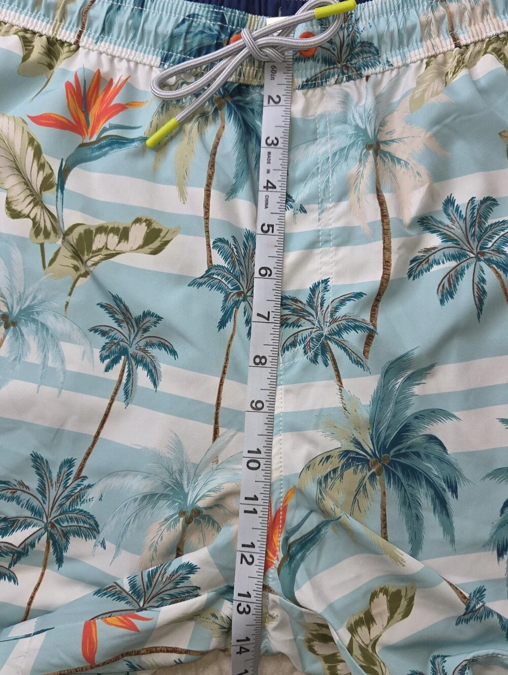 Tommy Bahama Naples Palmero Stripe Men's Swim Trunks in Spring Sky XL NWT